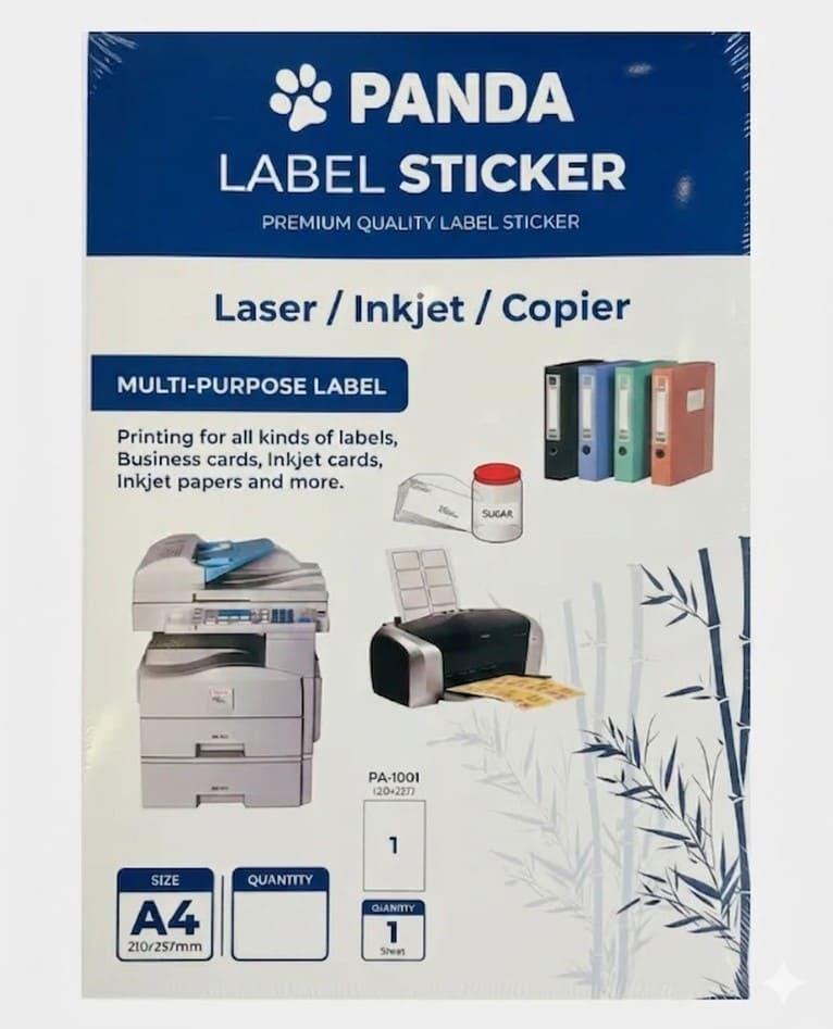 PANDA LABEL STICKER A4 1 PA-1001